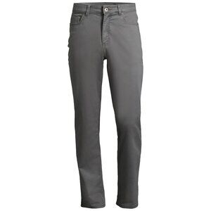 New Men's George Straight Leg Regular Fit Garment Washed Chino Pants W36L30 Grey